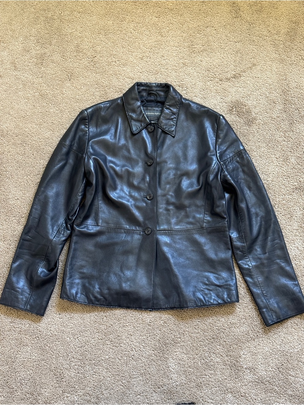 Vintage Banana Republic Leather Shirt Jacket